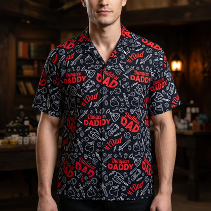 Dungeon Daddy Hawaiian Shirt - Dad Gamer RPG Apparel