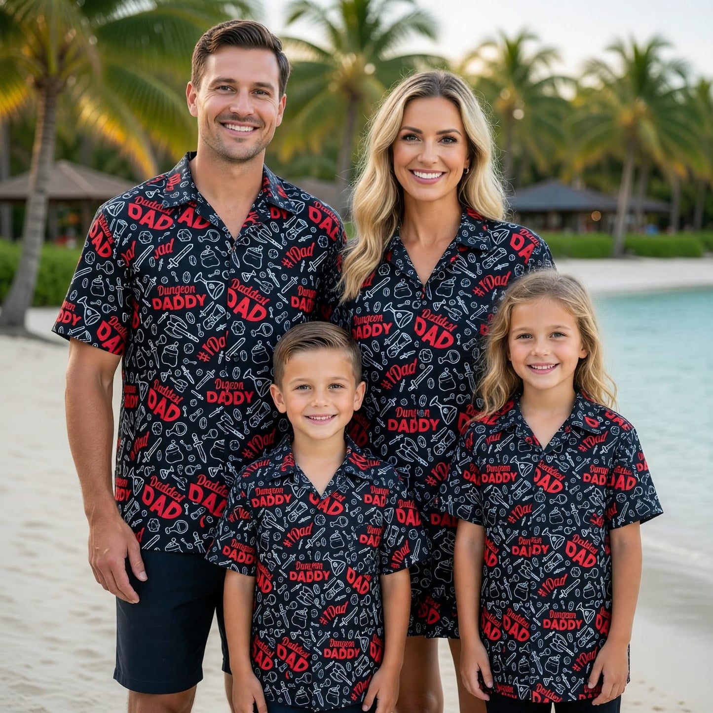 Dungeon Daddy Hawaiian Shirt - Dad Gamer RPG Apparel