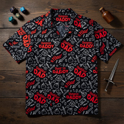 Dungeon Daddy Hawaiian Shirt - Dad Gamer RPG Apparel