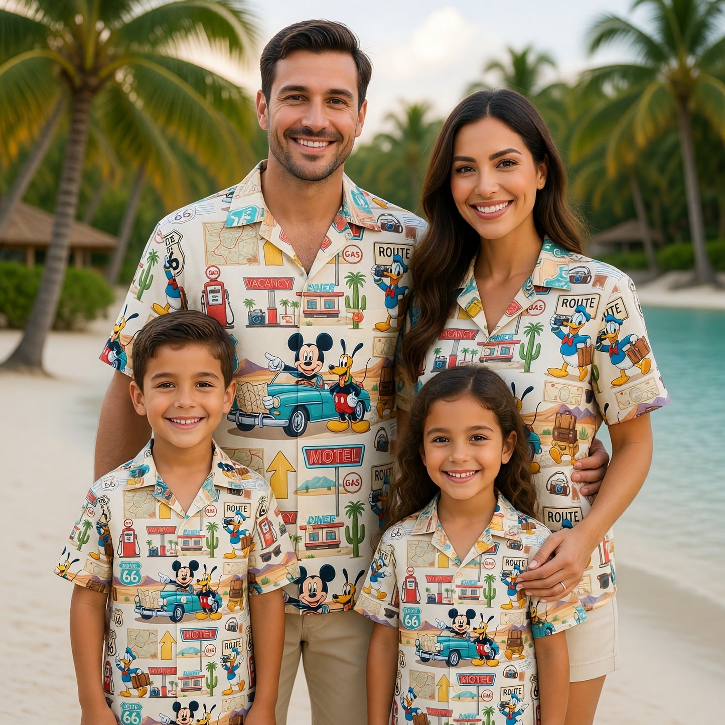 Mouse Route 66 Hawaiian Shirt - Vintage Road Trip Apparel