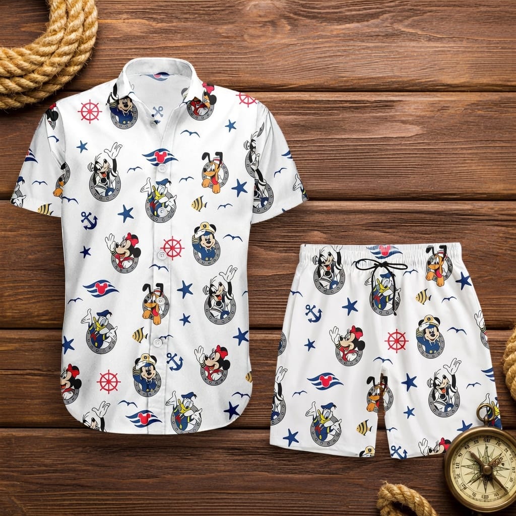 Mouse And Co Cruise Premium Hawaiian Shirt/Short,Summer Gift For Him, Cruise Gift