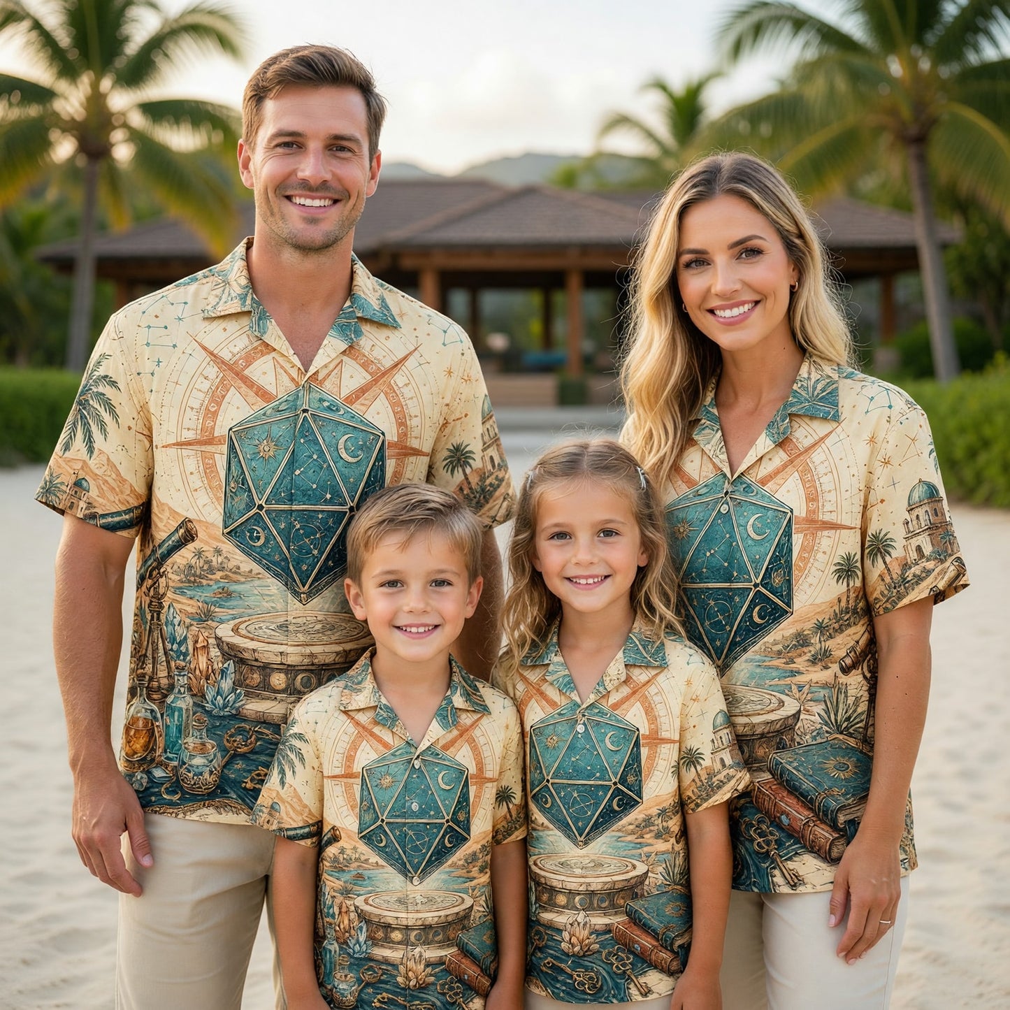 Celestial D20 Hawaiian Shirt - Astrology Fantasy Apparel