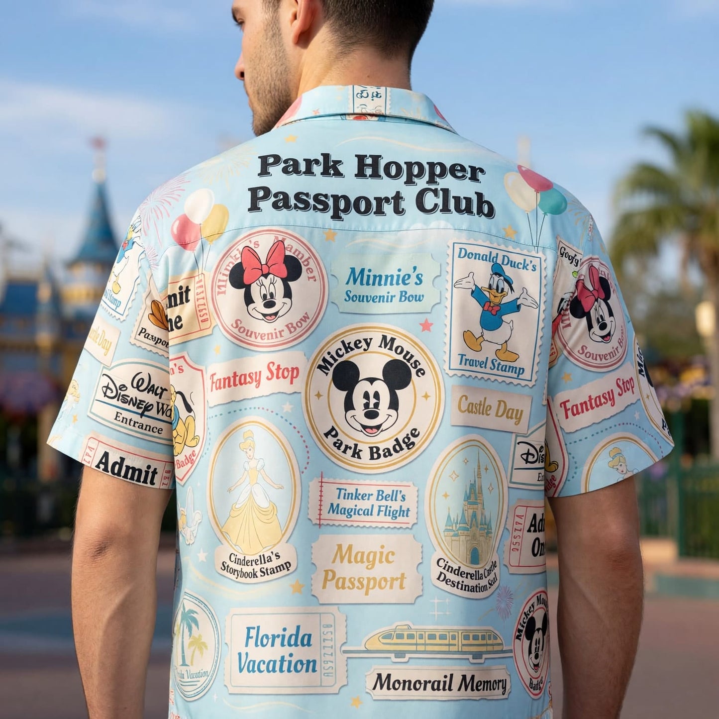 Theme Park Hopper Hawaiian Shirt - Vintage Passport Club
