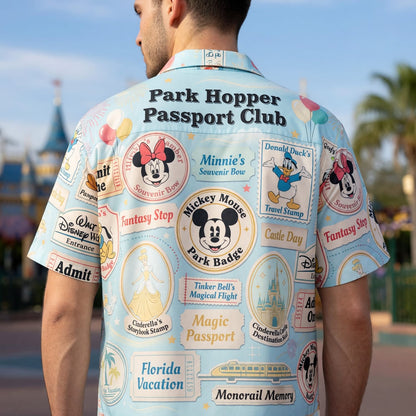 Theme Park Hopper Hawaiian Shirt - Vintage Passport Club
