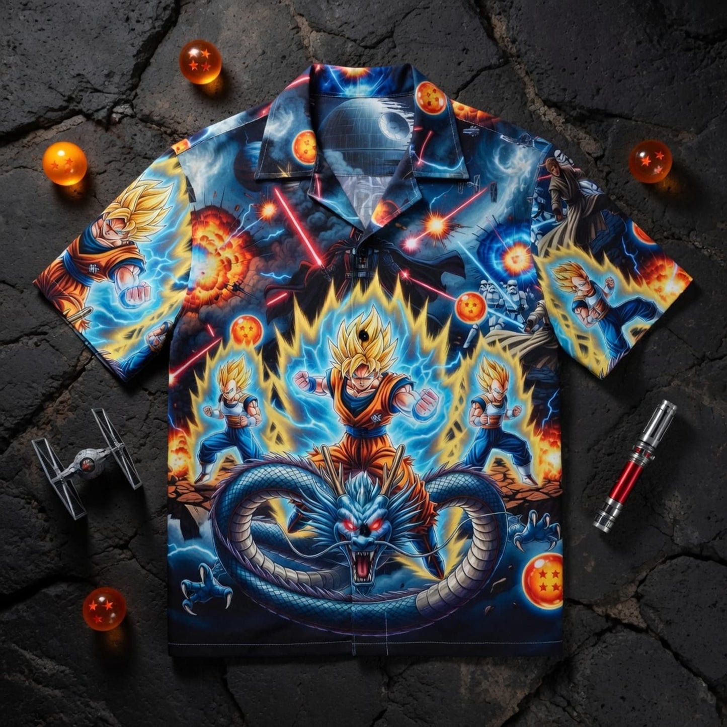 Anime Warrior Galactic Battle Hawaiian Shirt
