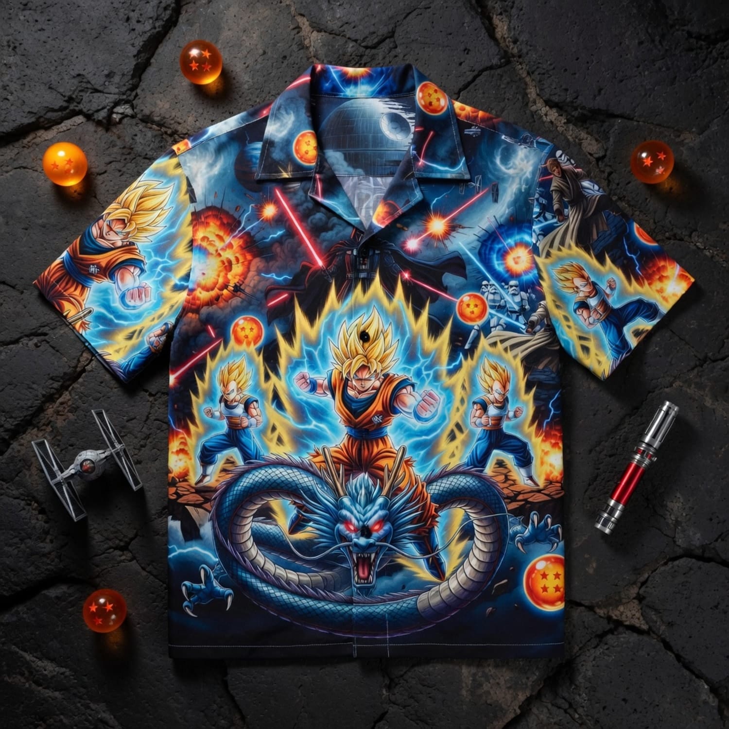 Anime Warrior Galactic Battle Hawaiian Shirt