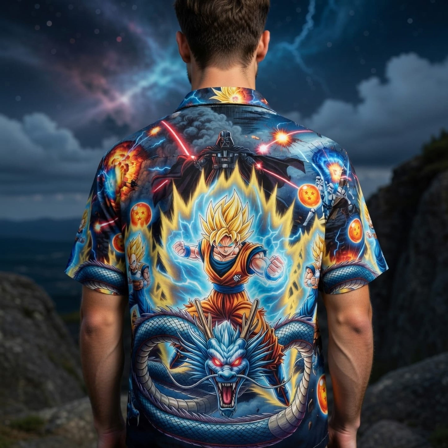 Anime Warrior Galactic Battle Hawaiian Shirt