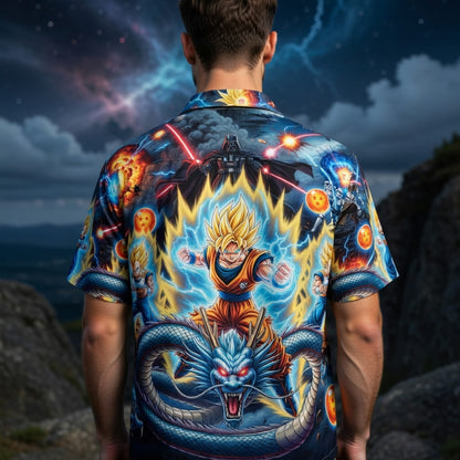 Anime Warrior Galactic Battle Hawaiian Shirt