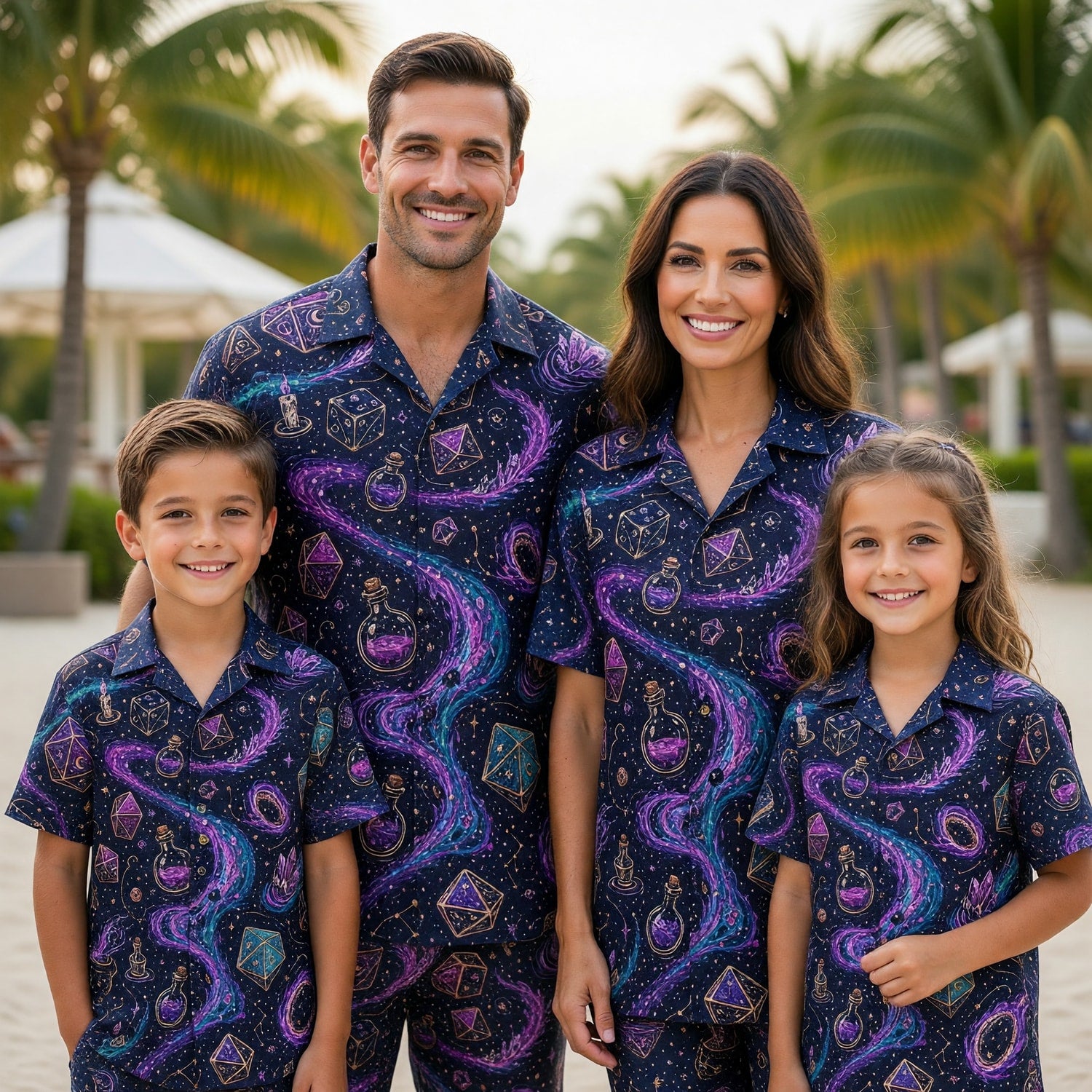 Mystic Dice Hawaiian Shirt - Arcane Cosmic Wizard Fantasy