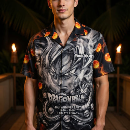 Anime Warrior 40th Anniversary Ultimate Legacy Premium Hawaiian Shirt - Personalized Anime