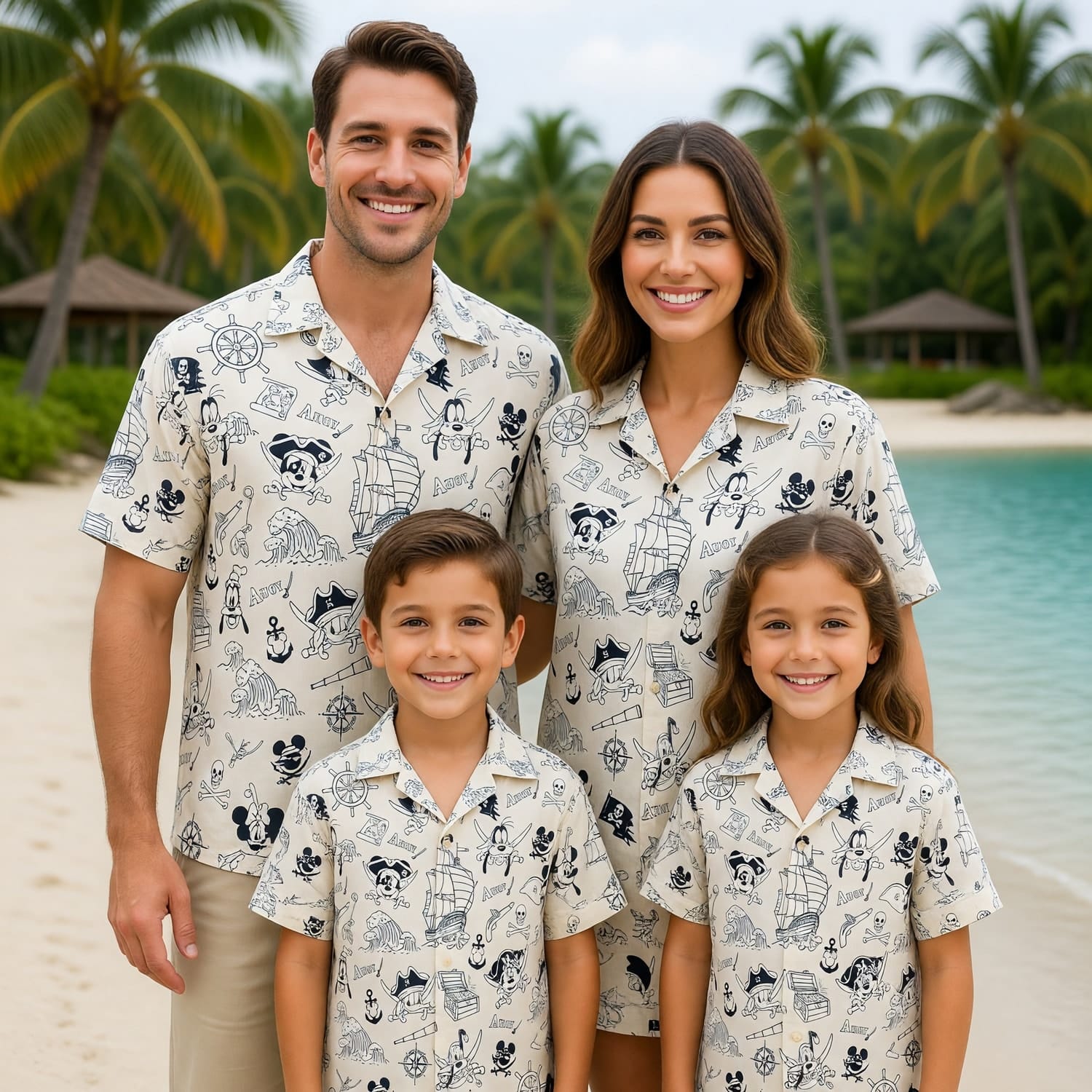 Pirate Mouse Hawaiian Shirt - Ahoy Cartoon Beach Apparel
