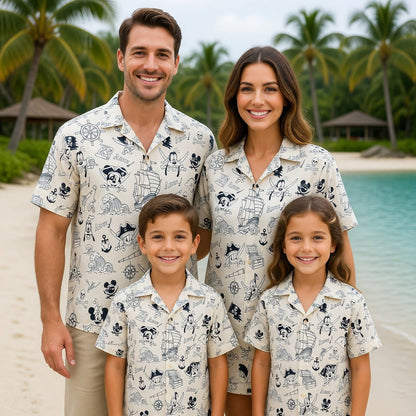 Pirate Mouse Hawaiian Shirt - Ahoy Cartoon Beach Apparel