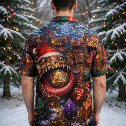 Christmas Mimic Dice Hawaiian Shirt - RPG Holiday Party Apparel