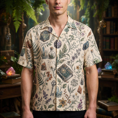 Dice Hawaiian Shirt - Mystic Fantasy RPG Botanical Apparel