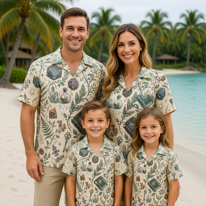 Dice Hawaiian Shirt - Mystic Fantasy RPG Botanical Apparel