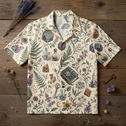 Dice Hawaiian Shirt - Mystic Fantasy RPG Botanical Apparel