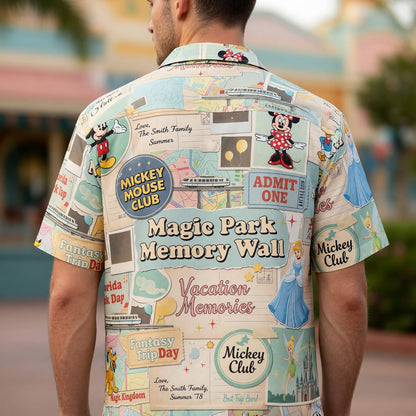 Theme Park Vacation Hawaiian Shirt - Castle Park Memory Collage