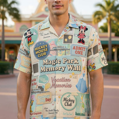 Theme Park Vacation Hawaiian Shirt - Castle Park Memory Collage