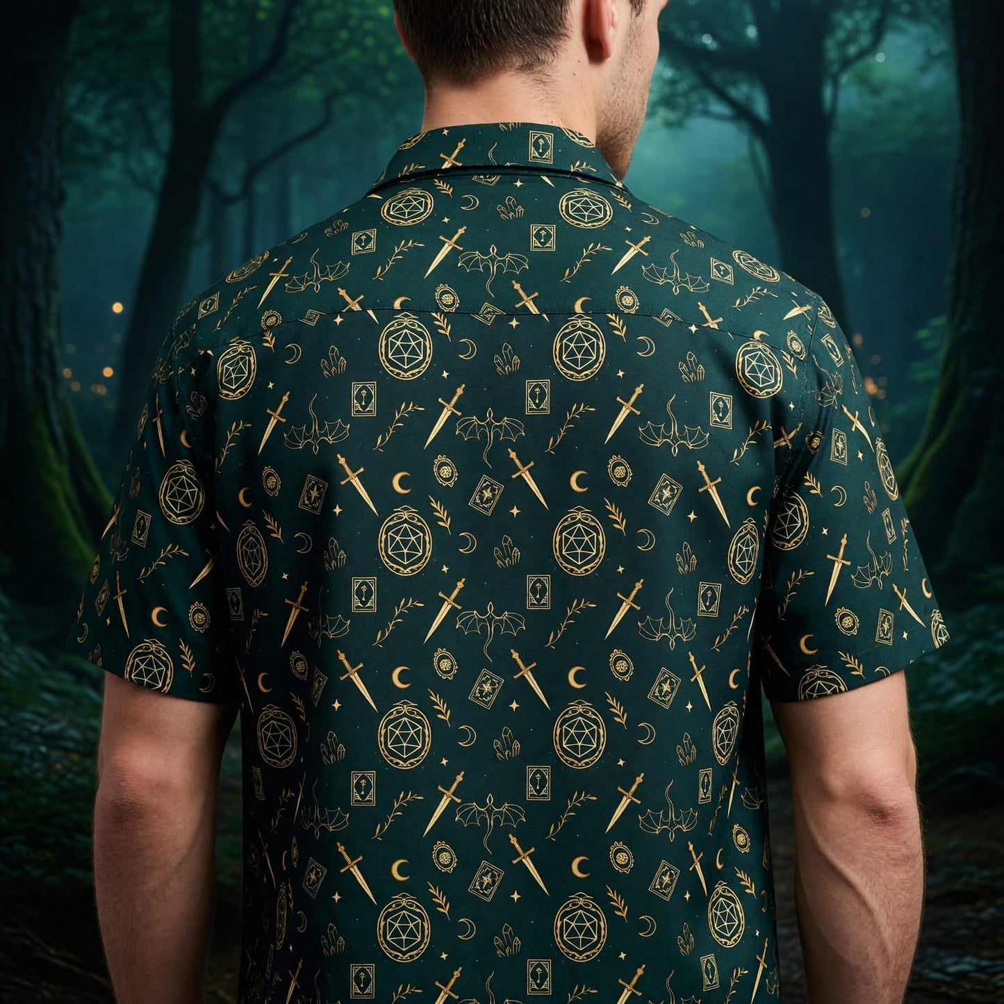 Fantasy Dungeon Hawaiian Shirt - Dark Fantasy RPG Apparel