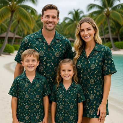 Fantasy Dungeon Hawaiian Shirt - Dark Fantasy RPG Apparel
