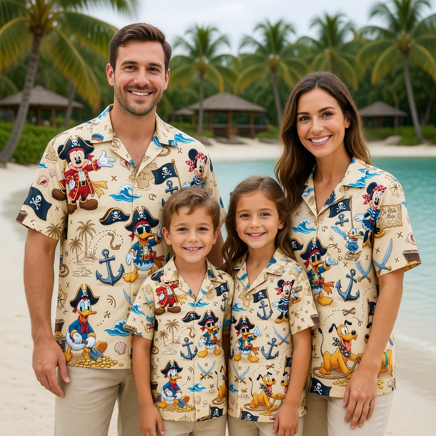 Pirate Mouse Hawaiian Shirt - Cartoon Tropical Apparel