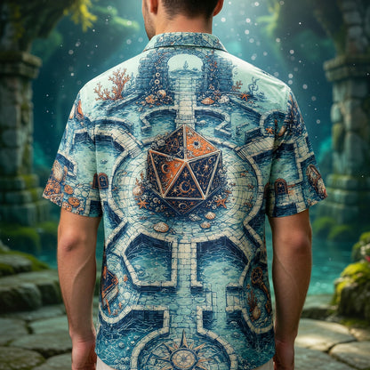 Dice Underwater Hawaiian Shirt - Fantasy RPG Adventure