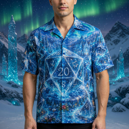 Dice Hawaiian Shirt - Fantasy Winter Wonderland RPG