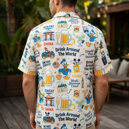 World Park Drink Around The World Hawaiian Shirt - Duck