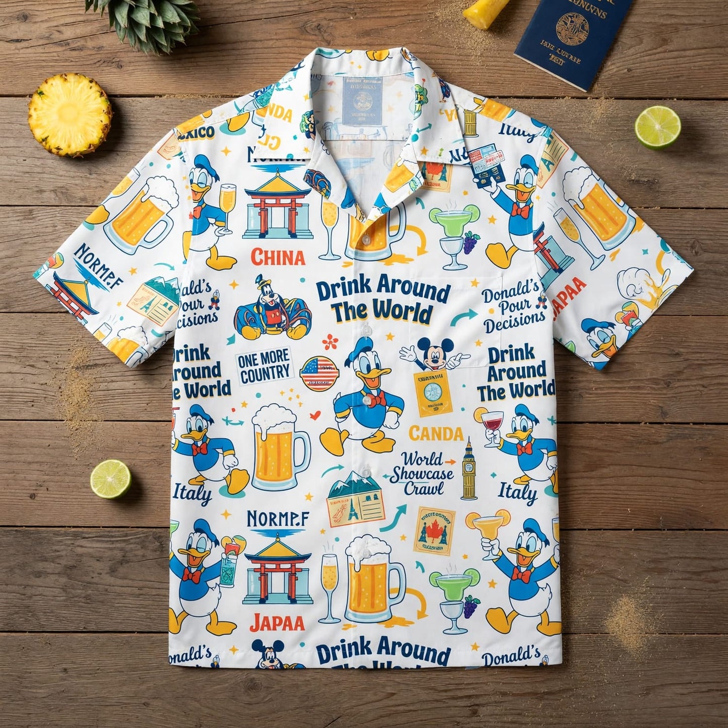 World Park Drink Around The World Hawaiian Shirt - Duck