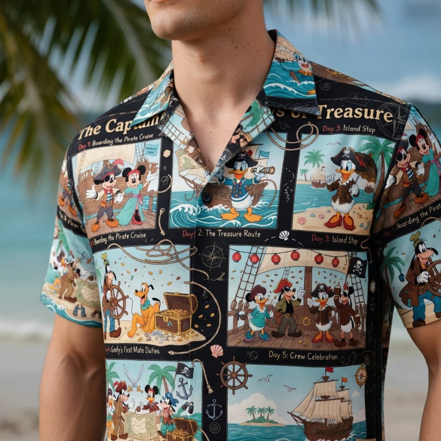 Pirate Cruise Hawaiian Shirt - Mouse Treasure Adventure