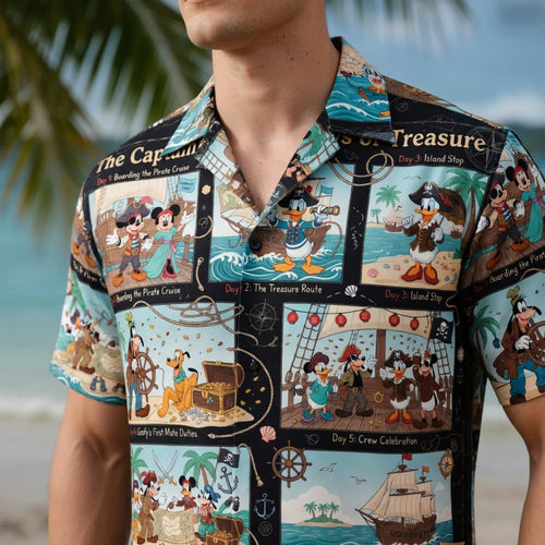 Pirate Cruise Hawaiian Shirt - Mouse Treasure Adventure