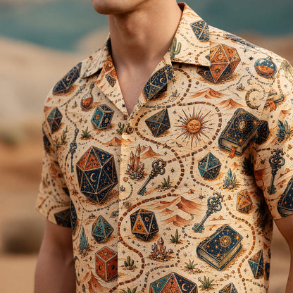 Dice Hawaiian Shirt - Mystic Desert Fantasy RPG Adventure