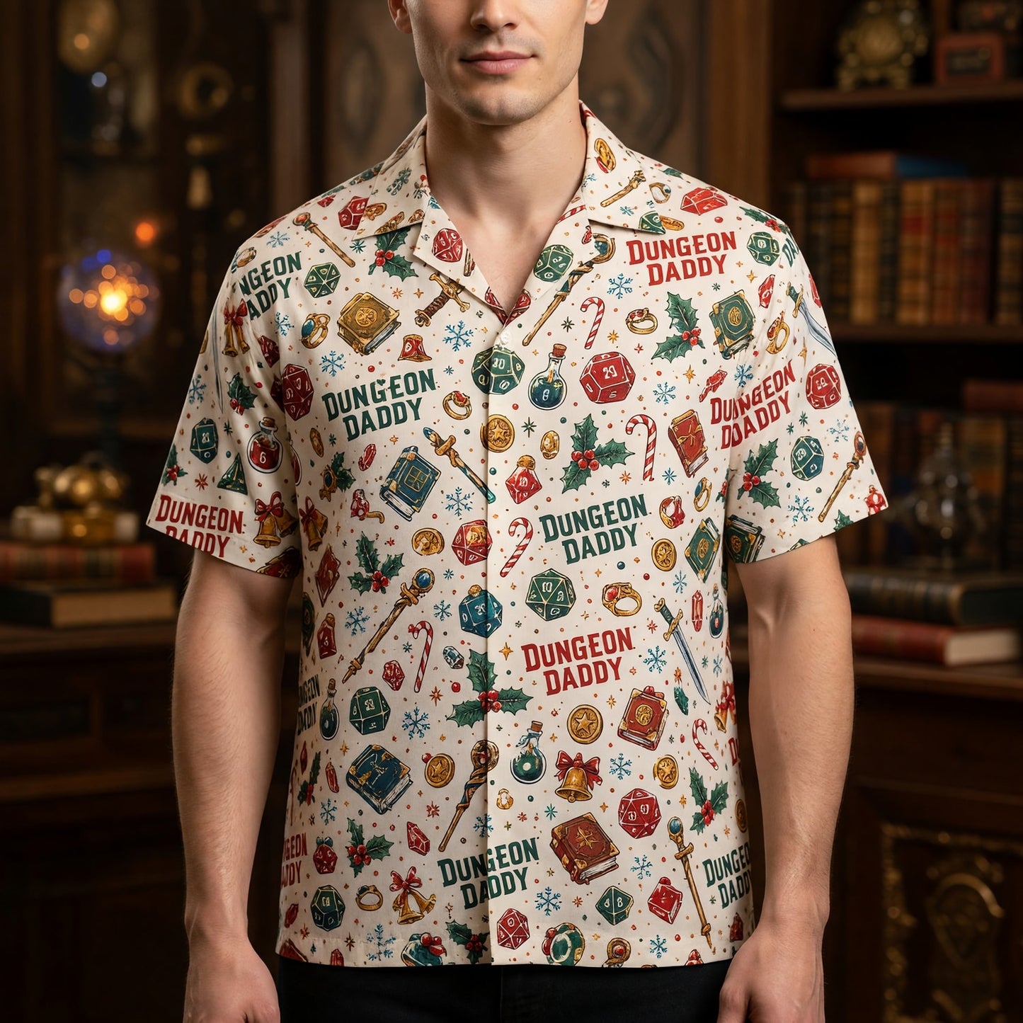 Dungeon Daddy Hawaiian Shirt - Christmas Holiday Apparel
