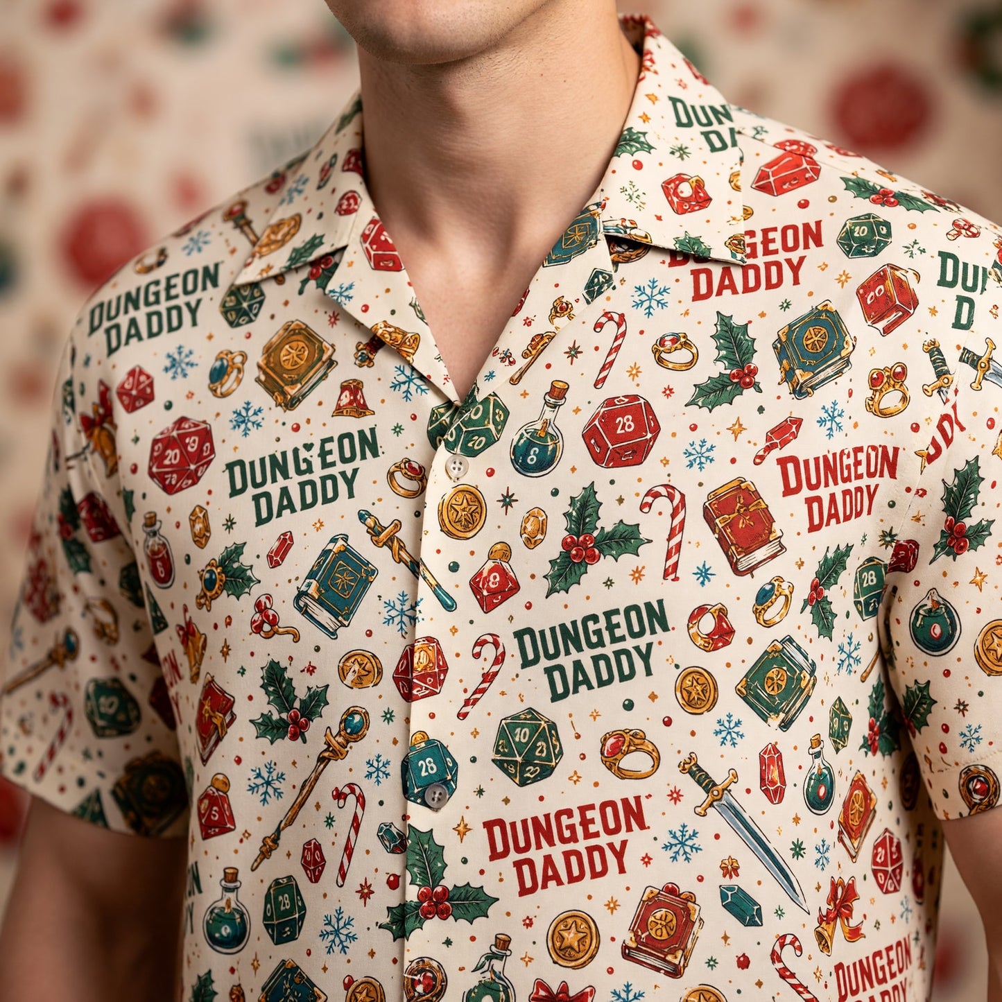 Dungeon Daddy Hawaiian Shirt - Christmas Holiday Apparel