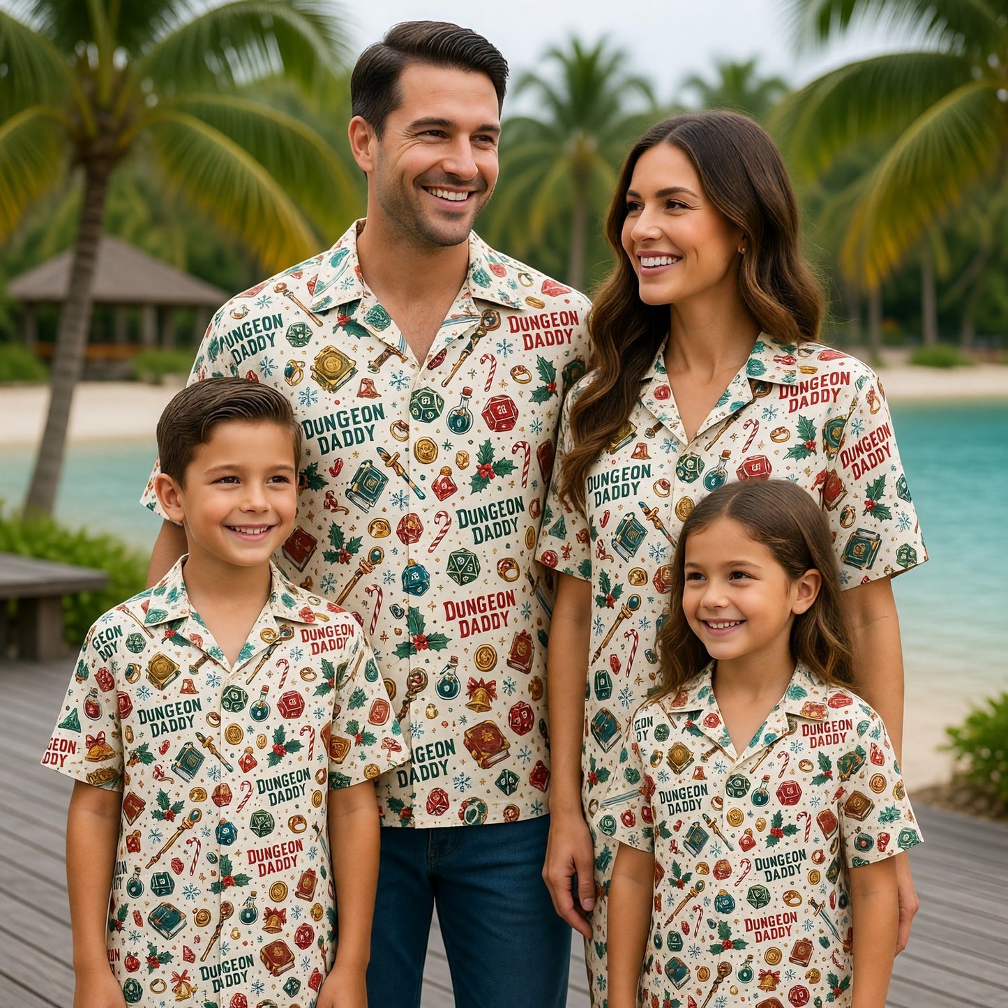 Dungeon Daddy Hawaiian Shirt - Christmas Holiday Apparel