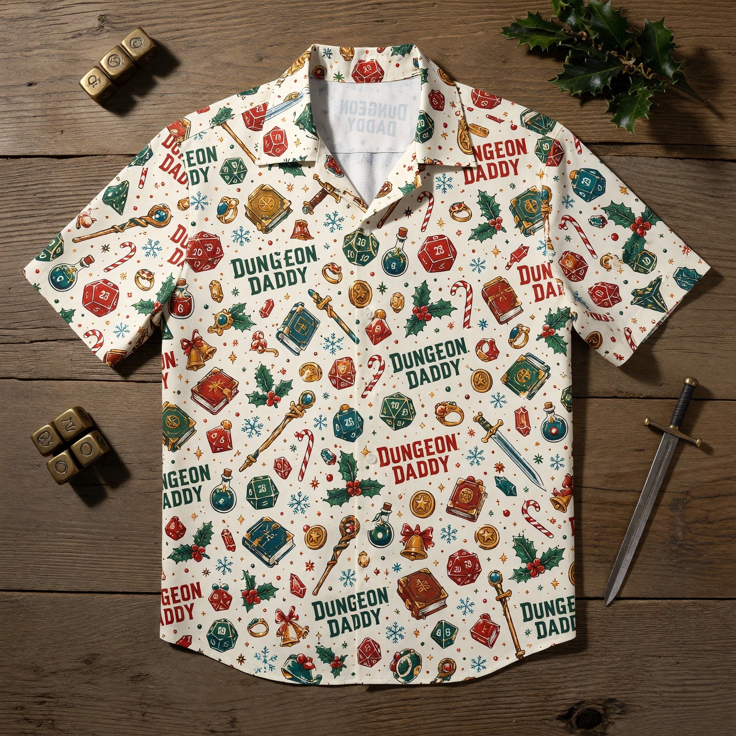 Dungeon Daddy Hawaiian Shirt - Christmas Holiday Apparel