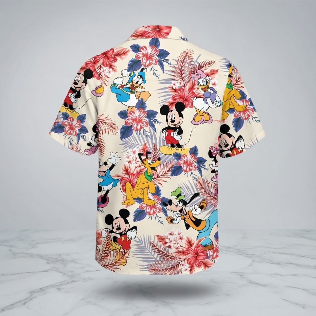 Cartoon Tropical Mouse and Friends Premium Hawaiian Shirt