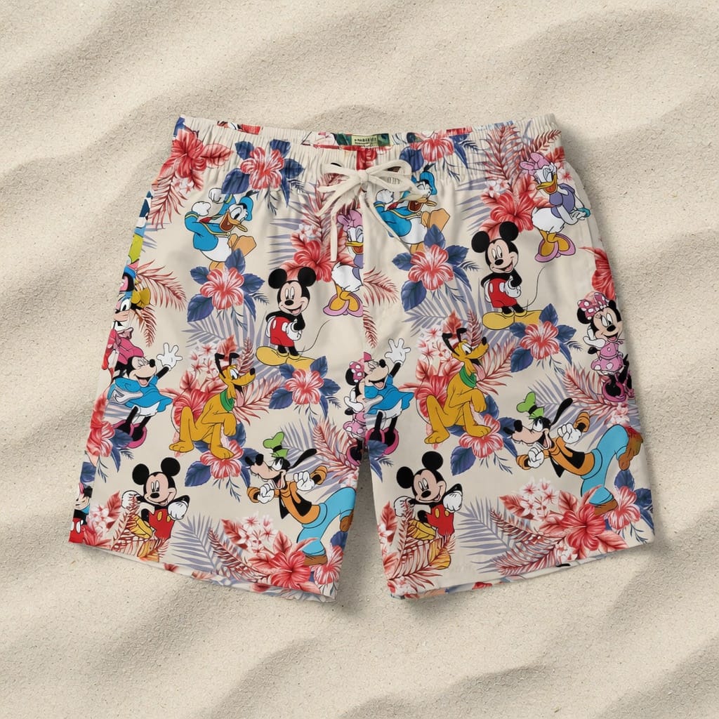 Cartoon Tropical Mouse and Friends Premium Hawaiian Shirt