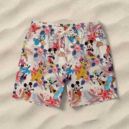 Cartoon Tropical Mouse and Friends Premium Hawaiian Shirt