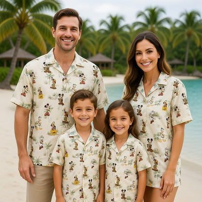 Safari Mouse Hawaiian Shirt - Tropical Jungle Explorer Print