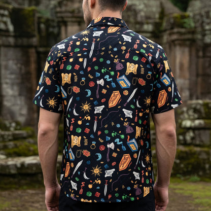Fantasy Dungeon Hawaiian Shirt - Fantasy RPG Tabletop Gaming Apparel