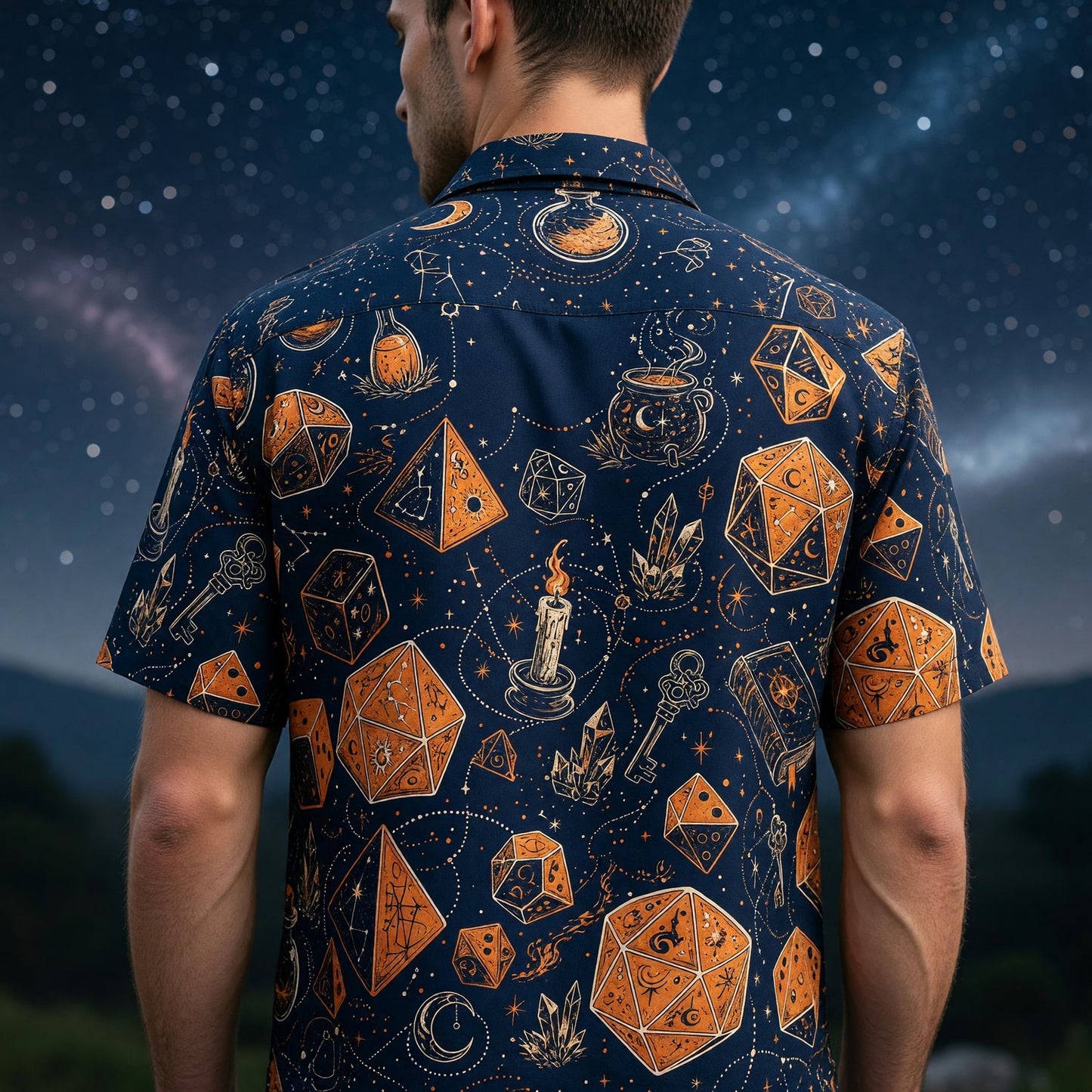 Dice Hawaiian Shirt - Fantasy Wizard RPG Streetwear