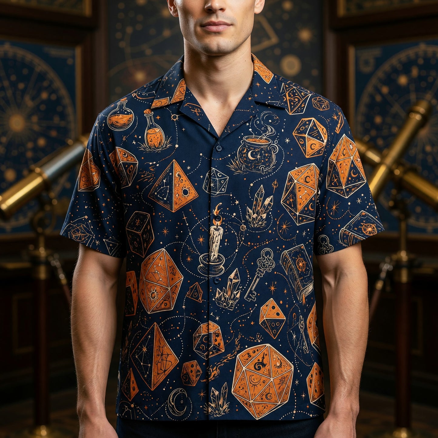 Dice Hawaiian Shirt - Fantasy Wizard RPG Streetwear