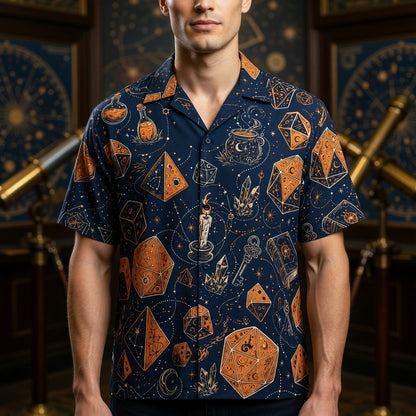 Dice Hawaiian Shirt - Fantasy Wizard RPG Streetwear