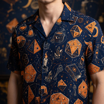 Dice Hawaiian Shirt - Fantasy Wizard RPG Streetwear
