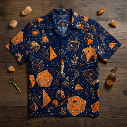 Dice Hawaiian Shirt - Fantasy Wizard RPG Streetwear