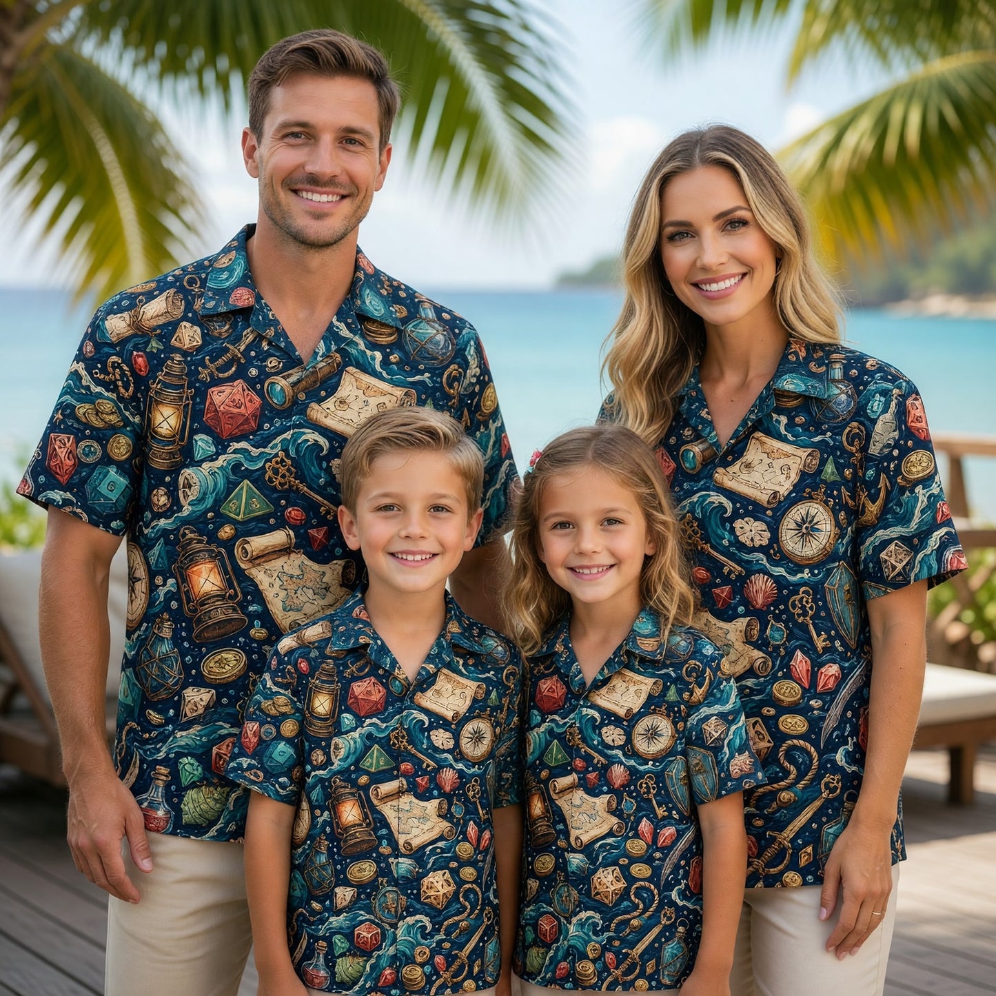 Pirate Adventure Hawaiian Shirt - Fantasy RPG Nautical Apparel