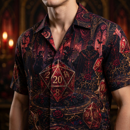 Vampire D20 Dice Hawaiian Shirt - Gothic RPG Masquerade
