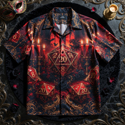 Vampire D20 Dice Hawaiian Shirt - Gothic RPG Masquerade
