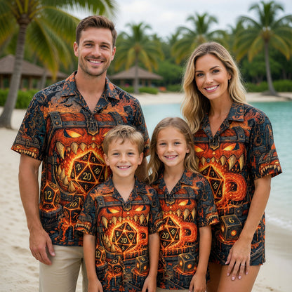 Halloween Dice Hawaiian Shirt - Spooky RPG Gaming Apparel